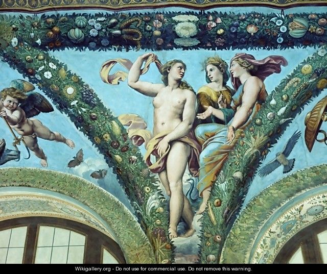 The Three Graces, from the Loggia of Cupid and Psyche, 1510-17 - Giulio Romano (Orbetto)