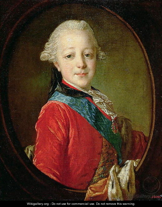 Portrait of Pavel Petrovich 1754-1801 1761 - Fedor Rokotov