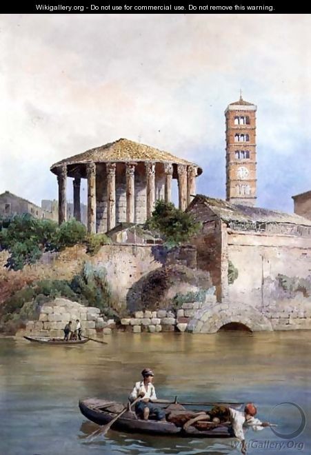 View of the Sbocco della Cloaca Massima, Rome - Ettore Roesler Franz
