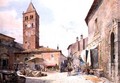 View of the Piazza dellOlmo, Tivoli - Ettore Roesler Franz