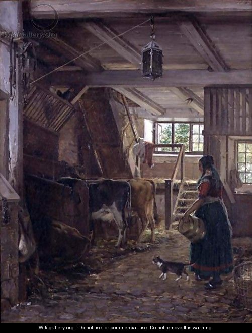 In the Cow Byre - Jorgen Roed