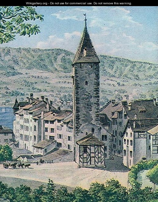 Das Oberdorftor in Zürich 1813 - Heinrich Keller