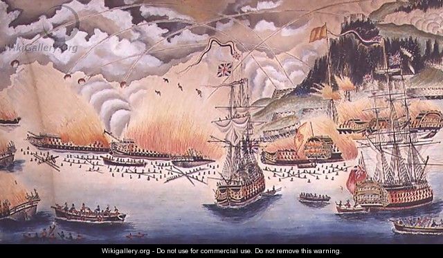 The Destruction of the Spanish Gun Boats and Floating Batteries at the Siege of Gibraltar by the Governor General Eliott, September 13th 1782, 1822 - James Rosewall