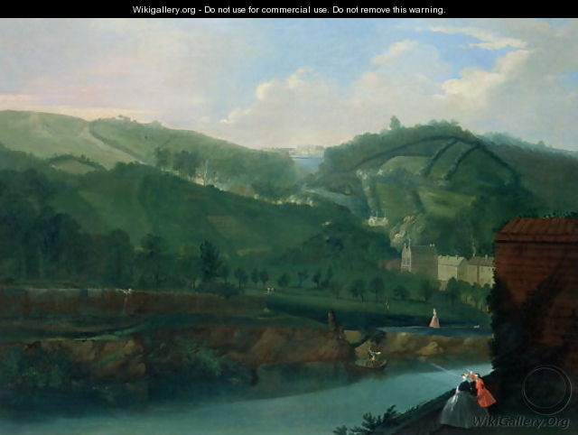 View towards Prior Park from the River, Bath - Thomas Ross