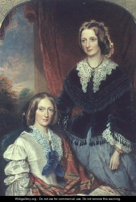 L to R Helen Shelley 1799-1885 and Margaret Shelley 1801-87 - Sir William Charles Ross