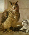 Eagle Owl and Cat with Dead Rats - Johann Heinrich Roos