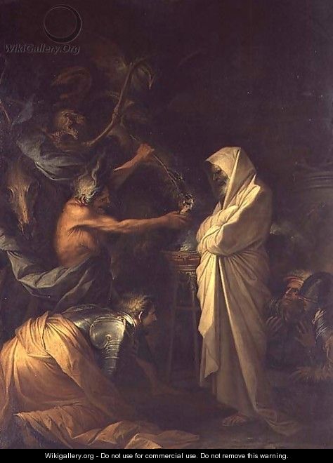The Spirit of Samuel appearing to Saul at the house of the Witch of Endor, 1668 - Salvator Rosa