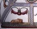 The Camera con fregio di Amorini Chamber of the Cupid Frieze detail of a sleeping lion, 1520s - Giulio Romano (Orbetto)