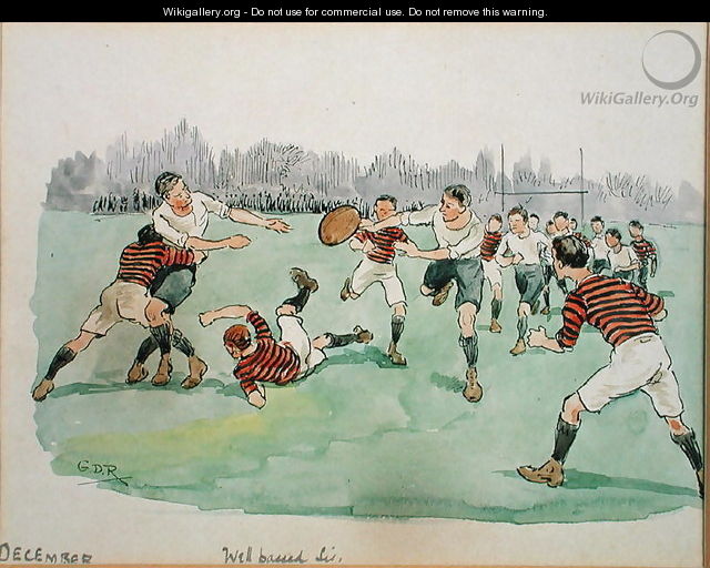 The Month of December Rugby - George Derville Rowlandson