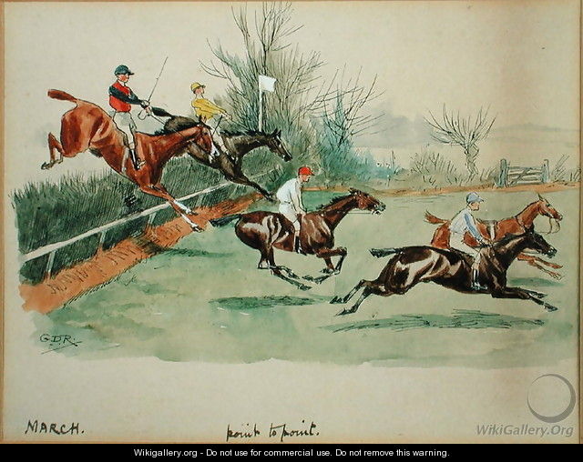 The Month of March Point to Point - George Derville Rowlandson