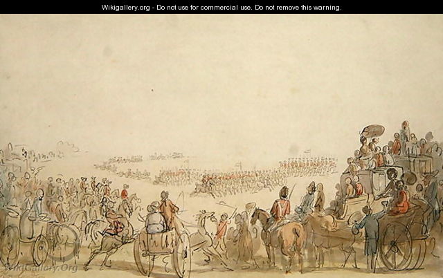 Review of the Light Horse Volunteers on Wimbledon Common, 1798 - Thomas Rowlandson