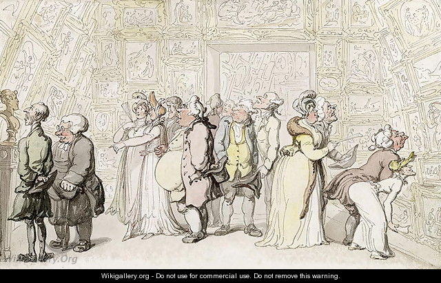 Viewing at the Royal Academy, c.1815 - Thomas Rowlandson