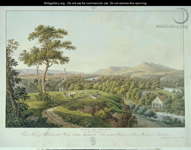 View of Jena from Rasenhuehlberg, c.1810 - Joseph Roux