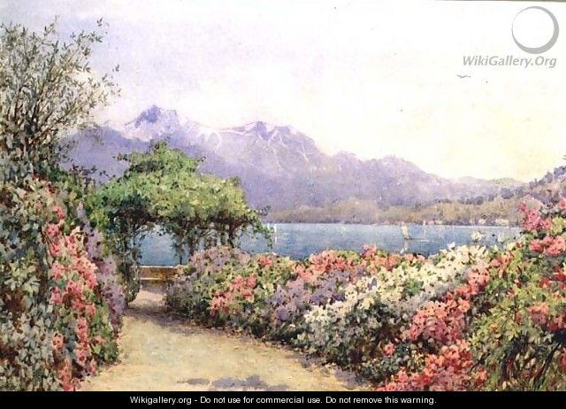 Lake Como from the Villa Carlotta - Ernest Arthur Rowe