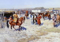 Central Asian Horse Market - Franz Roubaud