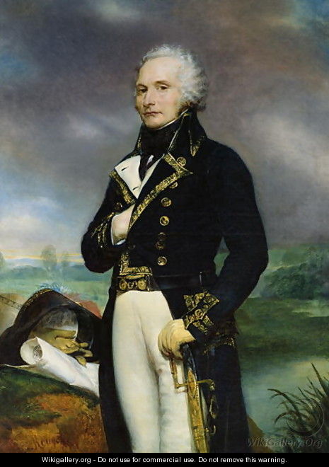 Portrait of Viscount Alexandre-Francois-Marie de Beauharnais 1760-94 after a painting by J. Guerin, 1834 - Georges Rouget