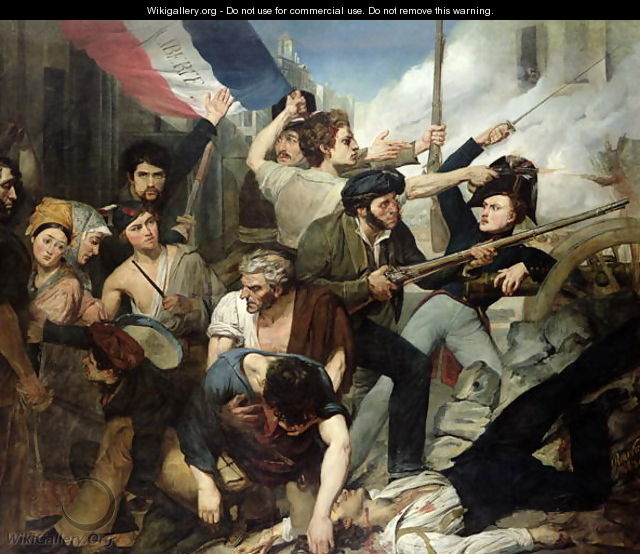 Scene of the 1830 Revolution - Philibert Rouviere