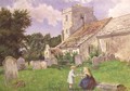 Children in a Church Yard - Charles Rossiter