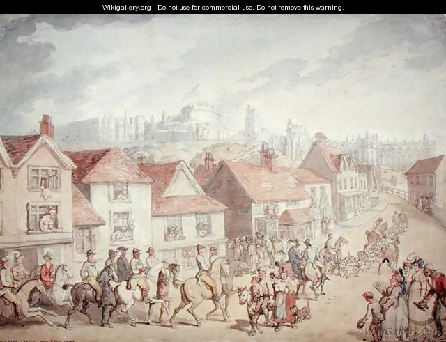 Windsor Castle from Eton Town, 1800 - Thomas Rowlandson