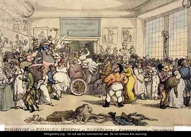 Exhibition at Bullocks Museum of Bonapartes Carriage Taken at Waterloo, pub. by Rudolph Ackermann, 1816 - Thomas Rowlandson