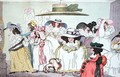 Caricature of the fashion for large hats, 1786 - Thomas Rowlandson