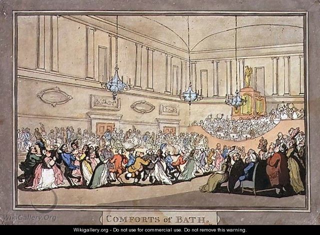 An Assembly Ball, plate 10 from Comforts of Bath, 1798 - Thomas Rowlandson