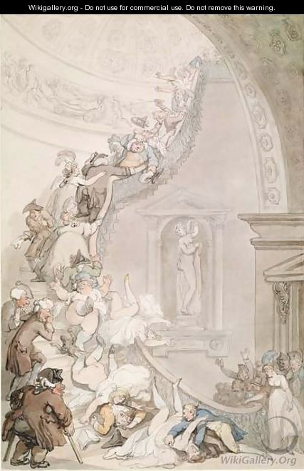 The Exhibition Stare-Case, Somerset House, c.1800 - Thomas Rowlandson