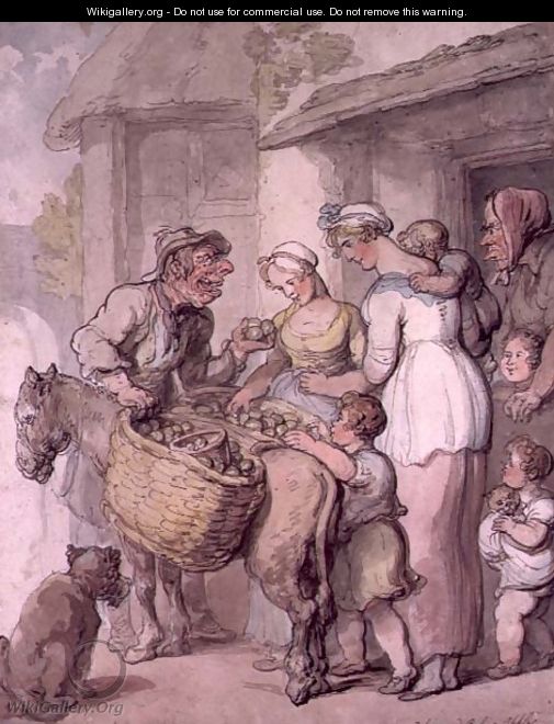 The Apple Vendor: Baking and Boiling Apples - Thomas Rowlandson