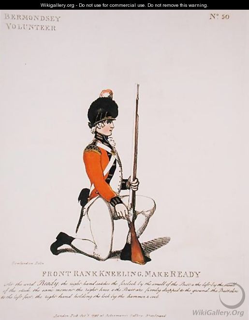 Bermondsey Volunteer, plate 50 from Loyal Volunteers of London and Environs, published 1798 - Thomas Rowlandson