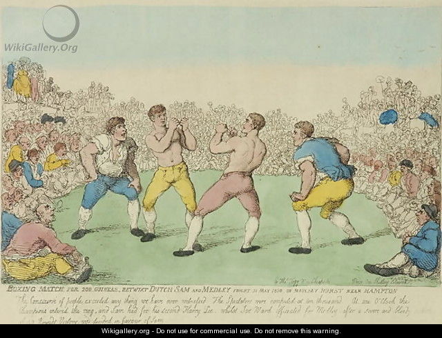 Boxing Match for 200 Guineas between Dutch Sam and Medley - Thomas Rowlandson