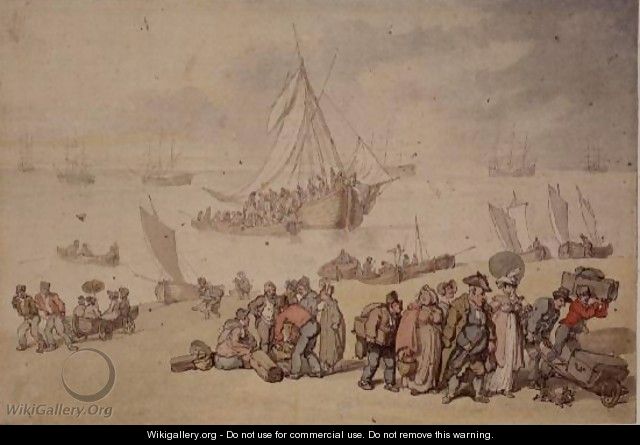 Disembarkation at the Medina - Thomas Rowlandson