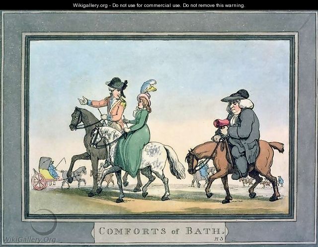 The Morning Ride, plate 5 from Comforts of Bath, 1798 - Thomas Rowlandson