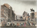 Pillory at Charing Cross from Ackermanns Microcosm of London - & Pugin, A.C. Rowlandson, T.