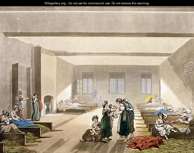 Pass-Room, Bridewell, from Ackermanns Microcosm of London - & Pugin, A.C. Rowlandson, T.