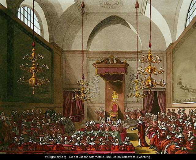 House of Lords, 1809 - & Pugin, A.C. Rowlandson, T.