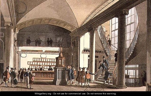 The Hall of the Auction Market - & Pugin, A.C. Rowlandson, T.
