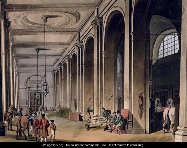 Kings Mews, Charing Cross from Ackermanns Microcosm of London - & Pugin, A.C. Rowlandson, T.