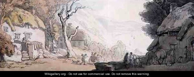 View from above the Cliffs, the Mumbles, South Wales - Thomas Rowlandson