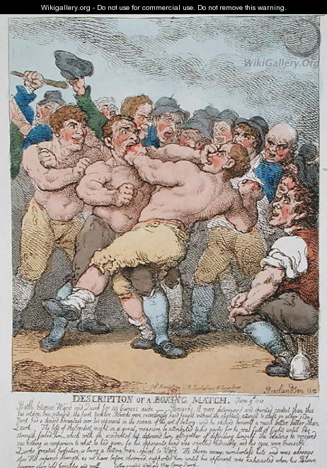 Description of a Boxing Match, 1812 - Thomas Rowlandson