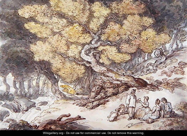 A Woodcutters Picnic - Thomas Rowlandson