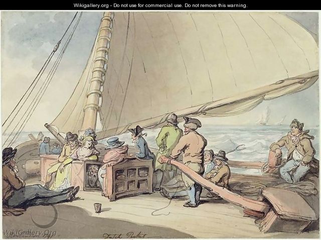 A Dutch Packet in a Rising Breeze, 1791 - Thomas Rowlandson
