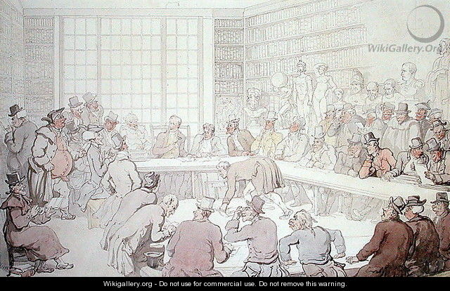 Dr Syntax at an Auction, 1820 - Thomas Rowlandson