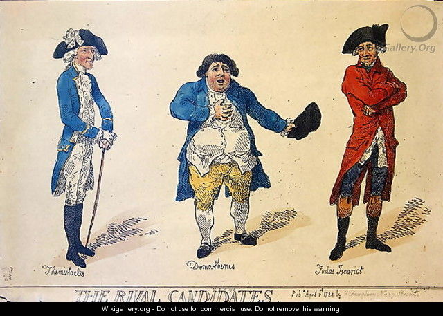 The Rival Candidates, frontispiece in the book History of the Westminster Election.. by Lovers of Truth and Justice, London, 1784 - Thomas Rowlandson