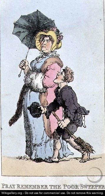 Pray Remember the Poor Sweeper, 1820 - Thomas Rowlandson