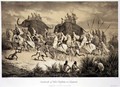 Cavalcade of Sikh Chieftains on Elephants, from Voyage in India, engraved by Louis Henri de Rudder 1807-81 pub. in London, 1858 - Louis Henri de Rudder