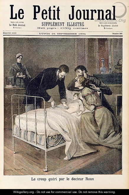 The Croup Cured by Doctor Roux, illustration from Le Petit Journal, 24th September 1894 - (after) Royer, Lionel