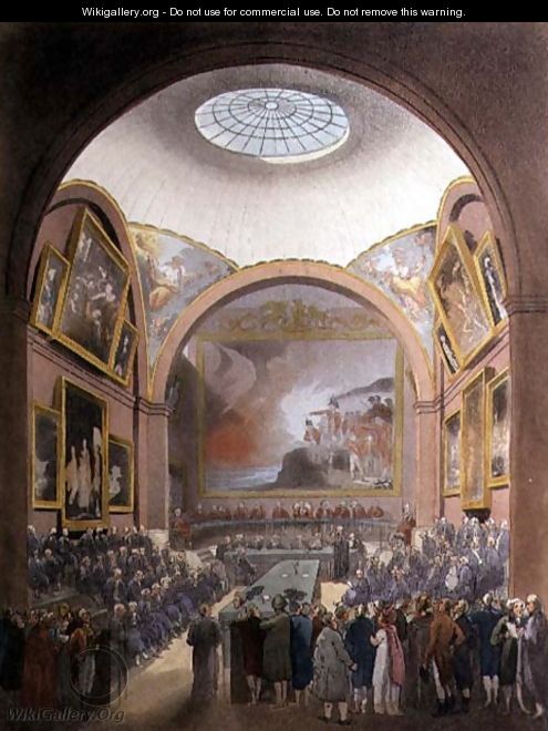 The Common Council Chamber, Guildhall, from The Microcosm of London, engraved by J. Black fl.1791-1831 pub. by Rudolph Ackermann 1764-1834 1808 - & Pugin, A.C. Rowlandson, T.