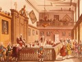 The Court of Chivalry in session in the Earl Marshals Court at the College of Arms from Ackermanns Microcosm of London, 1809 - & Pugin, A.C. Rowlandson, T.