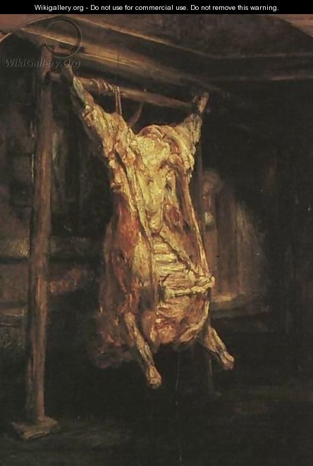 The Slaughtered Ox - Rembrandt Van Rijn