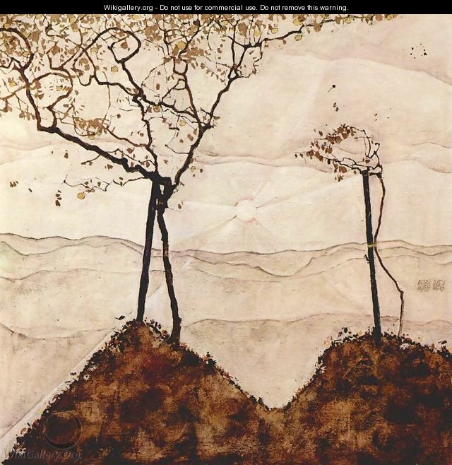 Autumn Sun and Trees - Egon Schiele